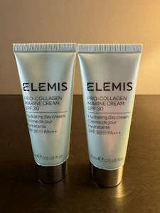 ELEMIS Pro Collagen Marine Cream .5 oz 15 ml Travel Size NEW X2
