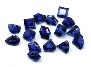 Natural 120 Ct Blue Sapphire Fancy Cut Loose Certified Gemstones 11-14 Pcs Lot - Picture 1 of 19