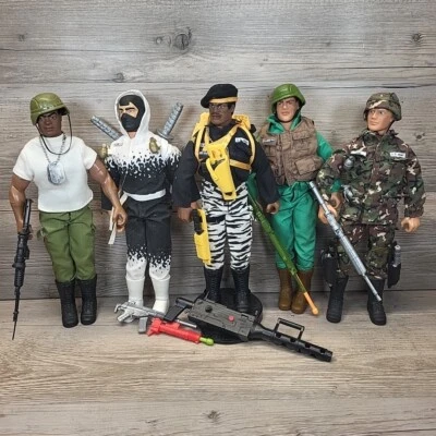 5 Figuras De Colección Años 90 GI Joe 12" Duke, Heavy Duty, Stalker, Storm Shadow  Foto 1 de 4