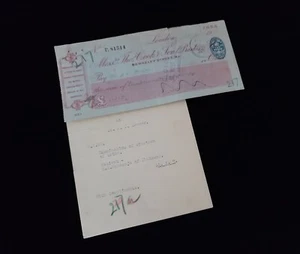 Maharajah of Jhalawar India Rajendra Singh Signed Autographed Bank Check Royalty - Picture 1 of 12