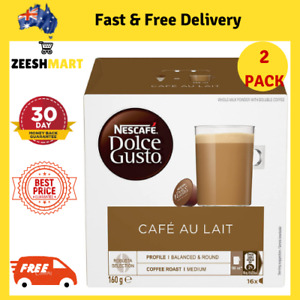 2 x High Quality NESCAFE Dolce Gusto Cafe Au Lait Coffee Pods 16 Capsules