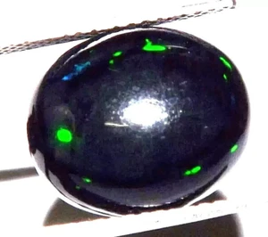 4.21 cts Ethiopian Black Opal 13 x 11 mm Earth Mined Loose Gemstone *obo2986 - Picture 1 of 4