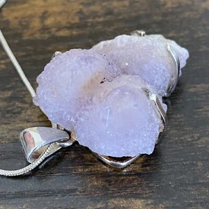 Amethyst Spirit Quartz Necklace Reiki Healing Crown Chakra Angelic 0828 - Picture 1 of 6