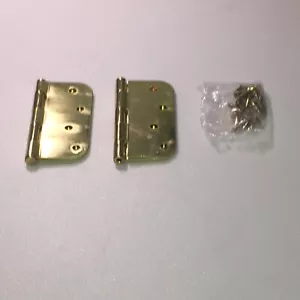 Richelieu 2 Pack Hardware 1822BB Onward Full Mortise Butt Hinge 4" Brass - Picture 1 of 2