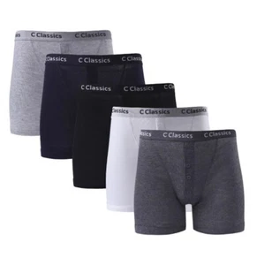 12 6 PAIRS MENS BOXER BASIC RIB UNDERWEAR BOXERS SHORTS S-2XL - Picture 1 of 1