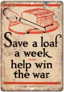 US Food Administration Wartime Poster 12" x 9" Reproduction Metal Sign M106 - Picture 1 of 1