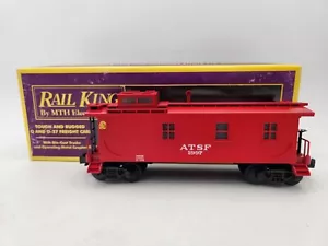 MTH Rail King MT-7703 Santa Fe Woodsided Caboose - Lighted 30-7703 O Gauge - Picture 1 of 12