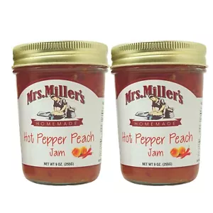 Mrs. Millers Hot Pepper Peach Jam 2/9oz. Jars - Picture 1 of 5