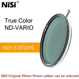NiSi 49 58 62 67 72 77 82 95mm True Color ND-VARIO Pro Nano 1-5stops Variable ND - Imagen 1 de 11