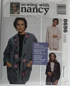 Sewing with Nancy Zieman McCall's 8696 Misses' Lined Jacket Size 8-22 Pattern - Picture 1 of 2