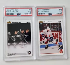 2 x Wayne Gretzky 1991 Upper Deck #437 + #13 PSA 9 Mint Great One Canada Cup - Picture 1 of 2
