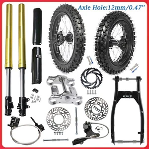 14" 12" Wheel & Front Forks & Rear Swing Arm Disc Brake Kit For KLX110 KX65 XR70 - Bild 1 von 21