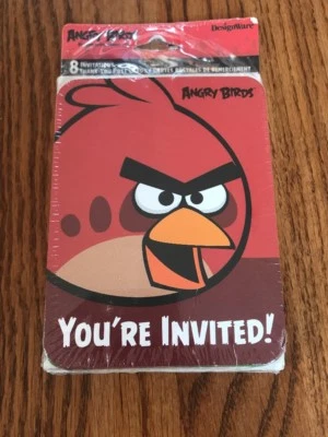 Angry Birds 8 Invitaciones Tarjetas Postales de Gracias Diseño Artículos Envíos N 24h Foto 1 de 2