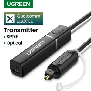 UGREEN Bluetooth 5.0 Transmitter APTX LL SPDIF Optical 3.5mm Audio For TV PC - Picture 1 of 9