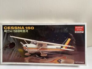 Cessna 150 Airplane Kit Academy Model Co Sealed NIB 1/48th Scale