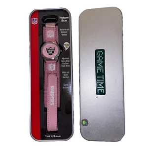 NFL Oakland Raiders Watch Stainless Steel Adjustable Band PINK Future Star - Picture 1 of 9