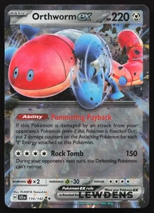 Orthworm ex - 110/142 - Double Rare - Stellar Crown - Pokemon Card - Picture 1 of 2