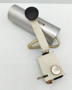 1970s  Lightolier Track Light Heads Brushed Aluminum Cylinder White Trim - Picture 1 of 13