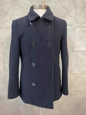 J.Crew Men's Bayswater Peacoat Dark Blue Double Breasted Size S Small - Image 1 of 4
