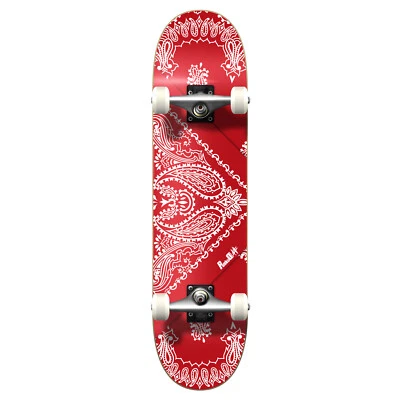 Yocaher Graphic Complete Skateboard - Bandana Red