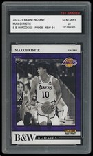 MAX CHRISTIE 2022-23 PANINI INSTANT B&W ROOKIES 1ST GRADED 10 NBA ROOKIE CARD RC