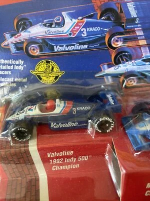 1992 Indy 500 Closest Finish Matchbox Diecast Al Unser Jr. #3 Scott Goodyear #15 - Image 1 of 3