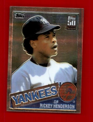 2001 Topps Chrome Traded #T113 Rickey Henderson 85. - Image 1 of 2