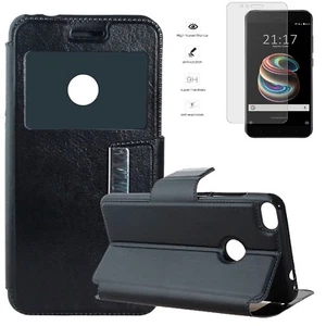 Funda XIAOMI MI A1 MI 5X MI5X Negra libro ventana + PROTECTOR CRISTAL - Imagen 1 de 5
