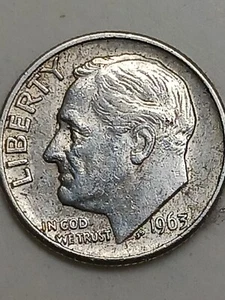 1963 D Mint Silver Dime( Double) - Picture 1 of 10