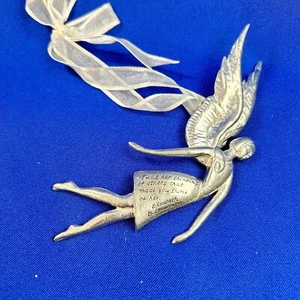 Midwest Seasons of Cannon Falls Pewter Angel Elizabeth Barrett Browning ornament - Picture 1 of 6