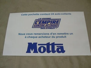 Star Wars 1980 French l'Empire Contre Attaque MOTTA stickers repro enveloppe - Picture 1 of 3