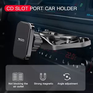 Universal Car Cell Phone Mount Holder Magnetic Stand Mount on CD Slot For Phone - Picture 1 of 9