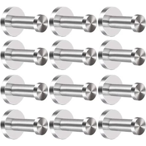 12 Stück Kleiderhaken Garderobenhaken Edelstahl Wandhaken Handtuchhalter Haken - Bild 1 von 11