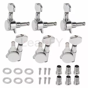 3L3R Guitar Auto Lock Tuning Pegs Machine Heads Chrome - Foto 1 di 4