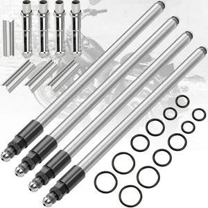 Quickie Adjustable Pushrods w/ Chrome Covers For 1999-2016 Harley Twin Cam - Picture 1 of 5