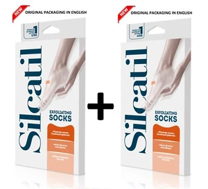 2 x SILCATIL exfoliating SOCKS foot callus & hard skin  - Picture 1 of 4