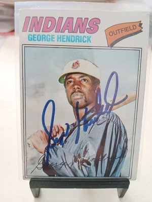 George Hendricks (Cleveland Indians) Signed 1977 Topps Card #330 - Image 1 of 2