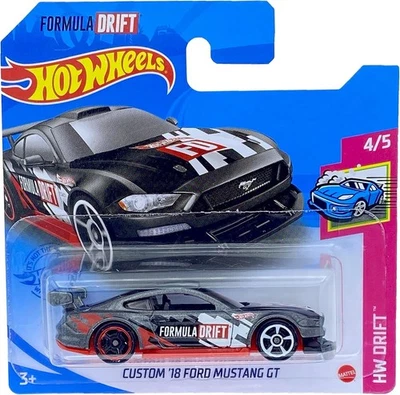 Hot Wheels GTB25 - Custom '18 Ford Mustang GT (negro/rojo) 4/5 HW Drift 2021 - Imagen 1 de 3