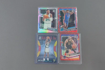 2023-24 Donruss Optic Ray Allen Curry Ausar Raining 3s Red Gold RC /99 LOT4 - Image 1 of 2
