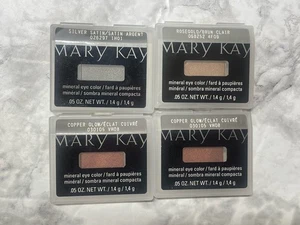 Lot of 4 Mary Kay Mineral Eye Color Silver Satin Rose Gold Copper Glow x2 NEW - Picture 1 of 4