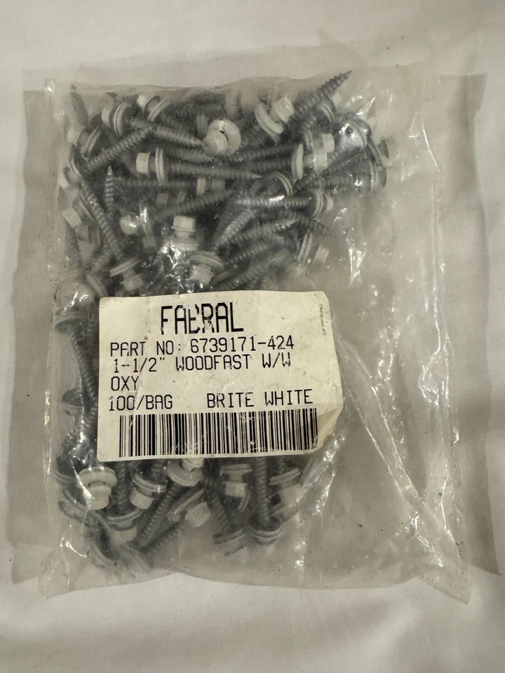 Tornillo de techo de cabeza hexagonal Atlas Fabral 100 1-1/2 pulgada galvanizado #10 tornillo para madera - (2) Foto 1 de 2