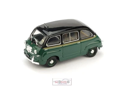 1:43 BRUMM Fiat 600 Multipla I Series Taxi Torino 1956 Green Black R251B - Immagine 1 di 2