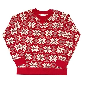 NWT Hanna Andersson Holiday Printed Snowflake Sweatshirt Size 8 - Picture 1 of 5