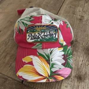 Polo Ralph Lauren Floral Trucker Hat Red Men’s One Size Adjustable Strap - Picture 1 of 7