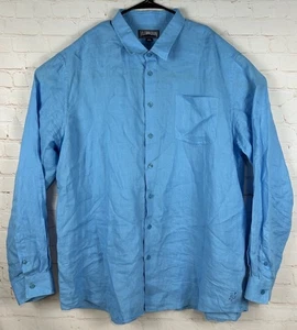 Vilebrequin Hemd Herren Größe 4XL 100% Leinen hellblau Knopfleiste Langarm - Bild 1 von 6