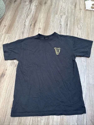 Guinness, Extra Style 男式大号黑色 T 恤前后标志 ü — 第 1/3 张图片