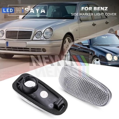 2x Carcasa de luz marcadora lateral guardabarros transparente para Mercedes Benz W210 W202 W208 R170 Foto 1 de 4