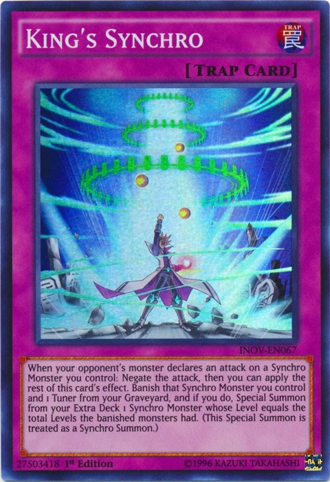King's Synchro - INOV-EN067 - Super Rare - 1st Edition Near Mint Yugioh! Card - Image 1 of 1