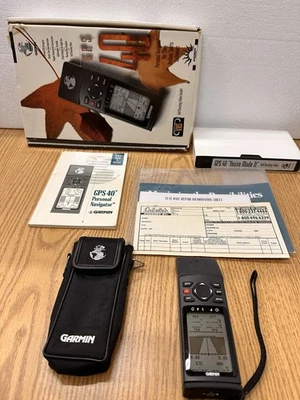 Garmin GPS 40 Handheld Personal Navigator With Box, Manuals Bundle Tested - Image 1 of 4