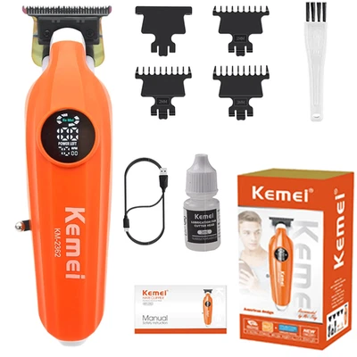 KEMEI-2362 Cortapelos Inalámbrico Recargable Afeitadora Eléctrica Hombres Recortadora EE. UU. Foto 1 de 4